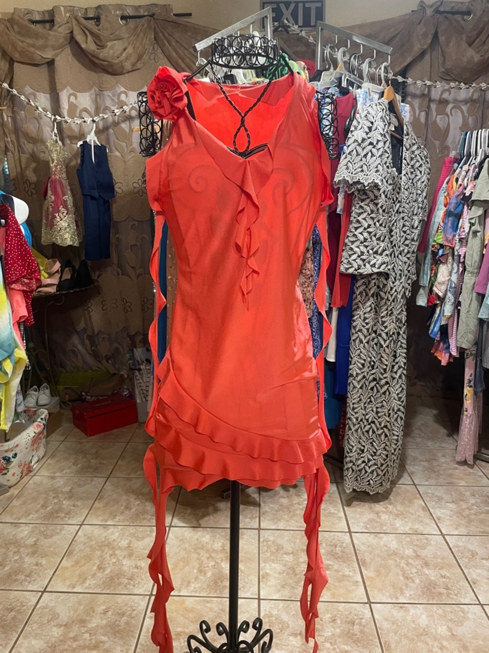 Ruffle Sleeveless Women’s Dress